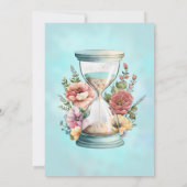 Country Floral Hourglass Retirement Invitation (Dos)