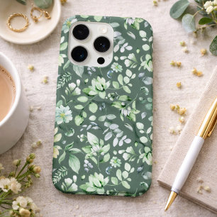 Country Floral Salie Groen  iPhone 15 Pro Hoesje