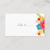 Country Flowers Mariage Cartes de Place 100 pk (Dos)