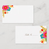 Country Flowers Mariage Cartes de Place 100 pk (Devant / Derrière)