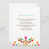 Country Flowers Wedding Insert Kaart (Voorkant / Achterkant)