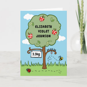 Country Garden Appelboom Nieuwe Baby Kaart