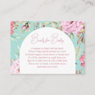 Country Garden Floral Babyboek Verzoek  Informatiekaartje