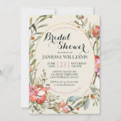Country Garden Floral Bridal Shower Invitation Kaart (Voorkant)