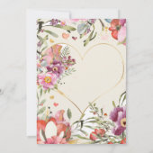 Country Garden Floral Bridal Shower Invitation Kaart (Achterkant)