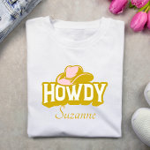 Country Girl Goud Cowboyhoed Hoe heet je Bruiloft T-shirt
