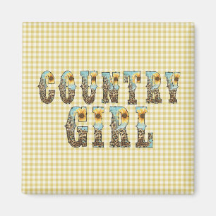 Country Girls Typografie Magneet