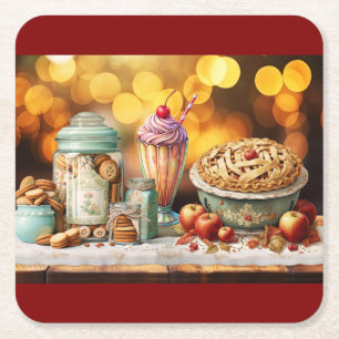 Country Goodies Vierkante Kartonnen Onderzetter