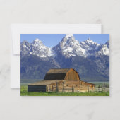 Country Grange Rocky Mountain Wedding Cartes RSVP (Dos)