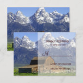 Country Grange Rocky Mountain Wedding Cartes RSVP (Devant / Derrière)