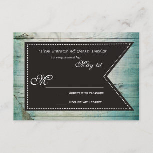 Country Grange Wood Rustic Wedding Cartes RSVP