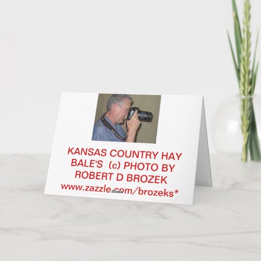 COUNTRY HAYBALE KERSTKAART FEESTDAGEN KAART (Achterkant)