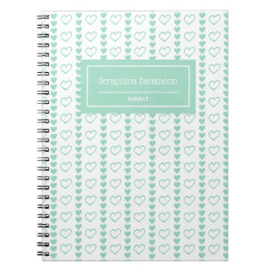 Country Heart Stripe Patroon Gepersonaliseerd Notitieboek