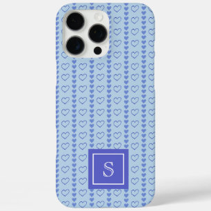 Country Heart Stripes Patroon Monogram iPhone 16 Pro Max Hoesje
