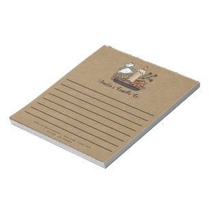 Country Herfst Candles Kraft Custom Note Pad Notitieblok