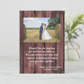 Country Hors Carte de remerciements Red Barnboard (Debout devant)