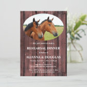 Country Horses Red Barnboard repetitie diner Kaart (Staand voorkant)