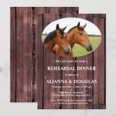 Country Horses Red Barnboard repetitie diner Kaart (Voorkant / Achterkant)