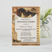 Country Horses Rustic Rehearer Dîner Invitation (Debout devant)