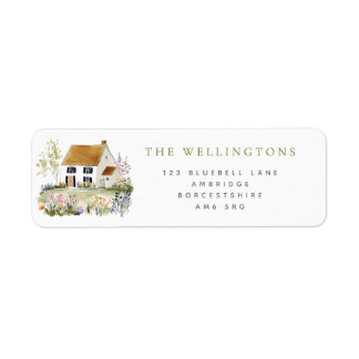 Country House & Wildflowers Return Address Label