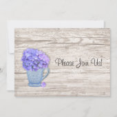 Country Hydrangea Faire-part de mariage (Devant)