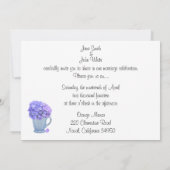 Country Hydrangea Faire-part de mariage (Dos)