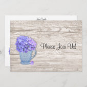 Country Hydrangea Faire-part de mariage (Devant / Derrière)