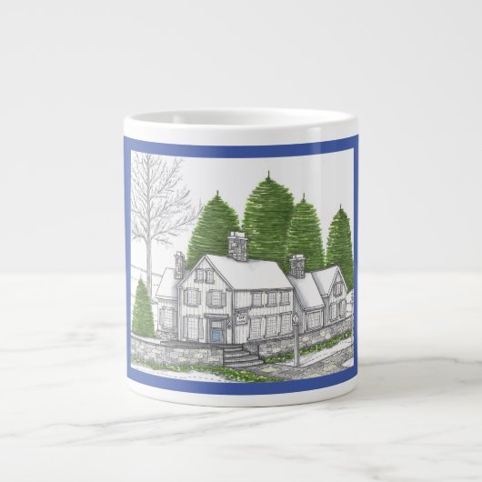 Country Inn Winter Soltice Jumbo Mug with Blue (Devant)