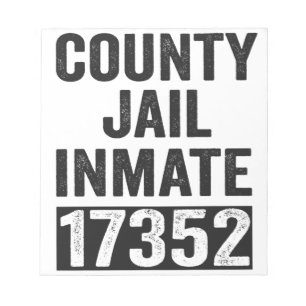 Country Jail Inmate 17352 Funny Halloween Prison Notitieblok