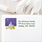 country kerstkapel return Address Stickers (Insitu)