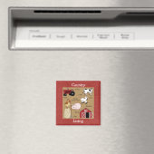 Country Kitchen Collection Animaux de ferme Magnet (In Situ (Lave-vaisselle))