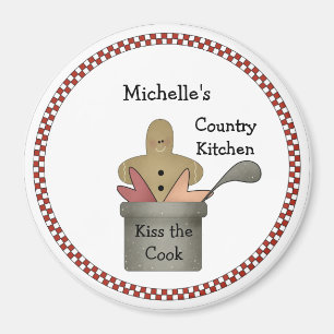 Country Kitchen Kus the Cook Magnet Magneet