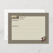 Country Kitchen Recipcard Briefkaart (Voorkant / Achterkant)
