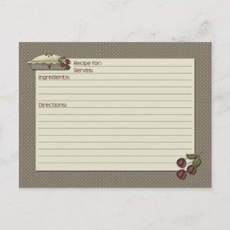 Country Kitchen Recipcard Briefkaart