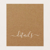 Country Kraft Script Simple Avec Carte Détail Phot (Extérieur déplié)