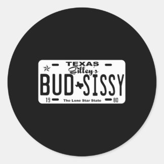 Country Love Gilley's Bud N Sissy Texas Koe Licens Ronde Sticker