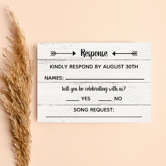 Country Love Western Rustic Response Kaart