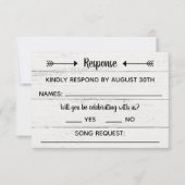 Country Love Western Rustic Response Kaart (Voorkant)