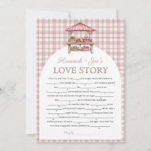 Country market vrijgezellenfeest Love Story Game k Kaart