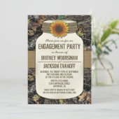 Country Mason Jar Camo Invitations de la fête d'en (Debout devant)