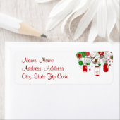 Country Mason Jar Rouge et vert Étiquette de Noël (En situation)