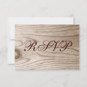 Country Mason Jar Rustic Wood Wedding Cartes RSVP (Dos)