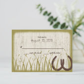 Country Meadow Rustic Wedding Response Kaart (Staand voorkant)