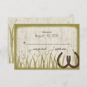 Country Meadow Rustic Wedding Response Kaart (Voorkant / Achterkant)