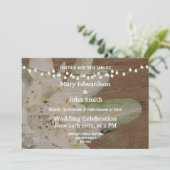 Country Mountain Mariage Invitation Edelweiss (Debout devant)