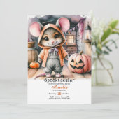 Country Mouse Halloween Kaart (Staand voorkant)