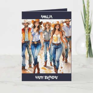 Country Music Line Dancing, Carte d'anniversaire m
