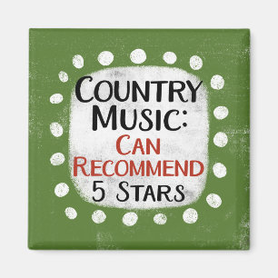 Country Music Review 5 sterren Koelkastmagneet Magneet