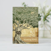 Country Oak Tree Vintage Wedding Cartes RSVP (Debout devant)