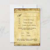 Country Oak Tree Vintage Wedding Cartes RSVP (Dos)